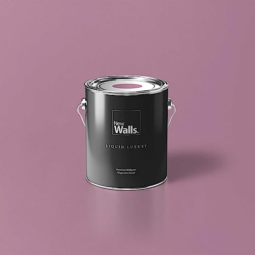 New Walls Peinture murale Premium Pink Lilas Liquid Luxury Peinture émulsion d'intérieur - 2,5 l