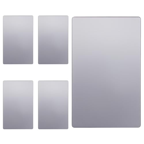 Image of ENERLITES Screwless Blank Wall Plate, Child Safe Blank Device Outlet Cover, Standard Size, 1-Gang 4.68 inch x 2.93 inch, Polycarbonate Thermoplastic, UL Listed, SI8801-SV-5PCS, Glossy, Silver, 5 Pack
