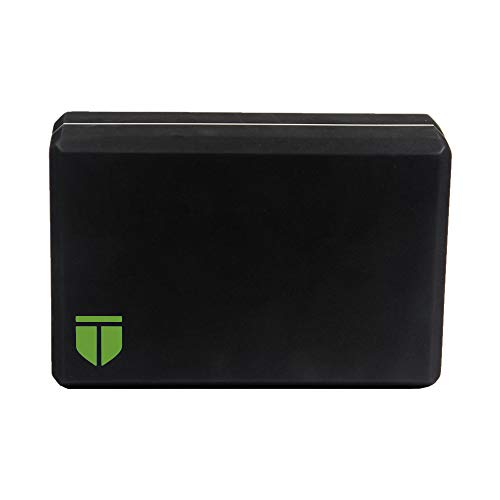 Image of TEGO Boost Yoga Block - Firm EVA - 3x6x9 Inches - Black Green - 1 Piece - Accessory for Yoga and Pilates