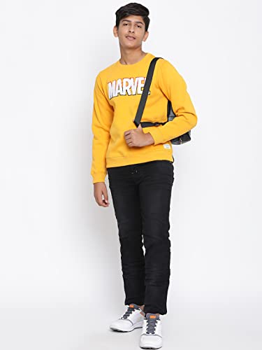 Image of Li'l Tomatoes Boys Marvel Fleece Sweatshirt | 100% Fleece Winter Pullover | Graphic Print Casual Wear | 7-16 Years