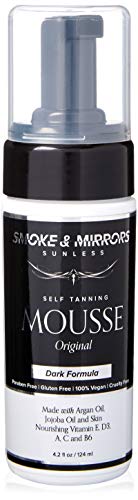 Smoke & Mirrors Sunless Mousse - Dark Natural Self Tanning Bronzing Foam Non-greasy - 4.2 oz.