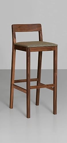 Genuine Decor Simple Wooden bar Chair Wooden Bar Stool Restaurant Counter Chair Kitchen Counter heigh Chair Dimension: 15.75" Sq. x 41" H, x 15.43 Inch. (Dark Brown)