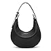 Keyli Shoulder Handbags for Women Waterproof Leather Small Clutch Purse Trendy Zipper Top Handle Bags Mini Purses Cute Tote Messenger Bags with Adjustable Strap Black