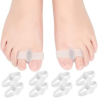 DYKOOK Bunion Gel Toe Separator Toe Separators with 2 Loops 10 Pack Bunion Corrector for Women & Men Relief Bunionette, Calluses, Blister Pain and Straighten Overlapping Hammer Toe