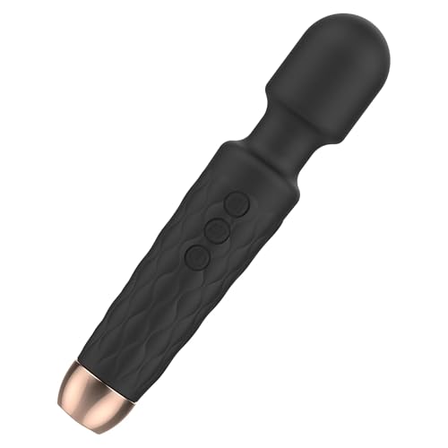 Naetxoa Personal Massager, Handheld Wireless Massager, Powerful Combination, Waterproof and Portable, Magic Stress Away, Suitable for Neck, Leg and Hand Pain, Black