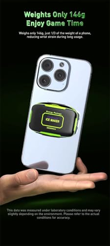 Image of Cubonic Frostrix Ice maker Mobile Cooler with AI Cooling Mode, Real-Time LED Display,1 Button Control, RGB Lighting, Magnetic /Clip Mount /Metal Plate, Ultra-Quiet Fan for Phone /Tablet (Frostrix Power)