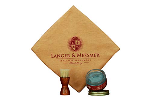 Langer & Messmer kit entretien chaussures de 3 pièces - le soin idéal por vos chaussures (gris)