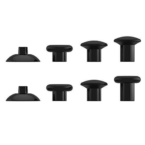 eXtremeRate ThumbsGear Joysticks Ajustable para Playstation 4 5 Mando Joystick Ergonómico Intercambiable con Grip Convexo y Cóncavo de 3 Alturas Thumbsticks para PS4 Pro/Slim para PS5 Control-Negro