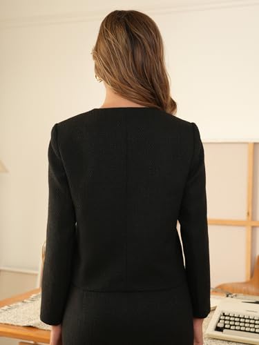 Image of M.Infisavo Cropped Tweed Blazers for Women