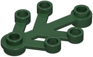 Piezas clásicas de construcción a granel, hojas de árbol de 4 x 3, 300 piezas de ramas de árbol verde negruzco, piezas y piezas, compatibles con