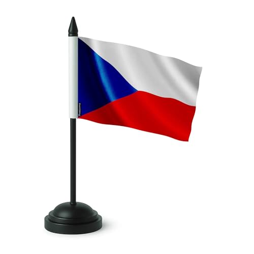 Drapeau de Table Tchéquie Mini Pavillon République Tchèque Polyester