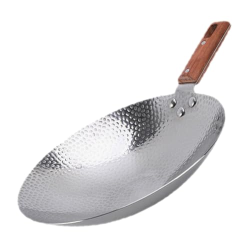 Wok profesional de acero inoxidable SOLUSTRE con mango ergonómico