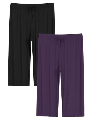 Image of Latuza Women's Plus Size Capri Pajama Pants Wide Leg