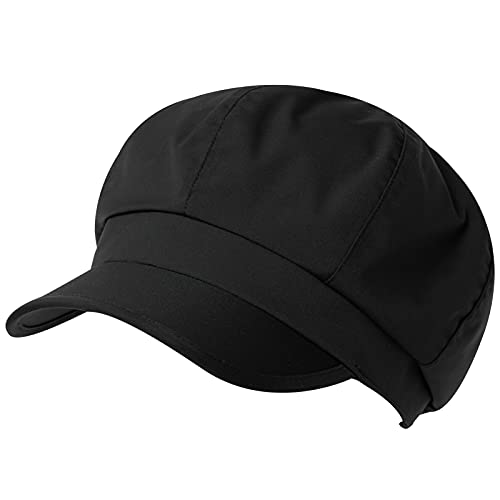 Jeff & Aimy Sombrero de lluvia plegable para mujer, impermeable, con correa de barbilla UPF 50+, 92605_negro, M Cover