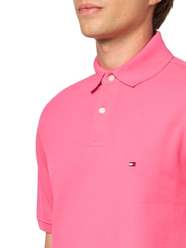 Image of Tommy Hilfiger Men's Short Sleeve Polo Shirts in Classic Fit with Stretch and Organic Pique Cotton