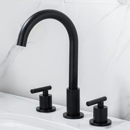 Grifo de tres orificios split para lavabo ideal para baños de diseño moderno 4