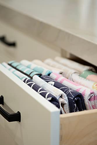 Desert Aqua 2 Pack || Not Your Ordinary Kitchen Towels || Dish Towels || Tea Towels || Waffle Weave Microfiber || Designer Prints || Highly Absorbent || Hanging Hook (Pink Geometric) #TOP7