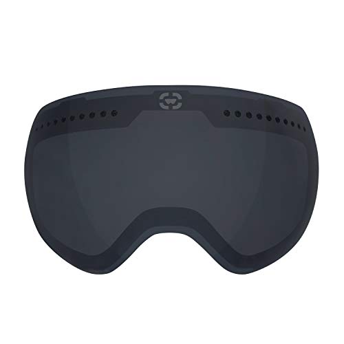 Winterial Magnetic Ski and Snowboard Goggles, Includes 2 Interchangeable Lens and Case, One Size Fits All, Orange