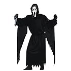 Adult and Youth Scream Horror Face Costume, Black, One Size US 150cm