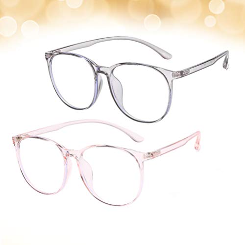 Óculos de bloqueio de luz azul KESYOO, 2 peças, óculos de luz antiazul, armação redonda, óculos de p