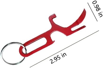 Miniatura 3 de BeerCrazy Beer Shotgun herramienta abridor de botellas llavero de metal paquete de regalo (3 piezas negro-dorado rojo) para fiestas, regalos,