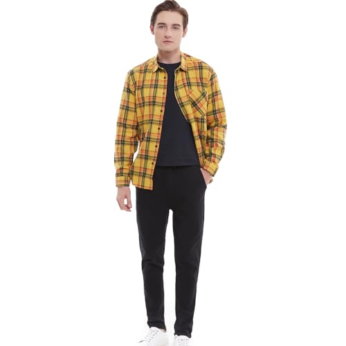 Men's Plaid Flannel Shirts Long Sleeve Button Down Work Casual Shirt - Image 5