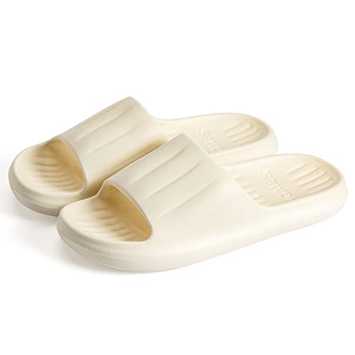 La mejor selección de Chanclas para Baño de esta semana. 43 Ultra Suaves de Pantuflas de Casa para Salón, Baño, Gimnasio y Playa sandalias para Mujer Hombre - Antideslizantes de EVA - Ultraliviano 150g (Metros Blanco, 250)