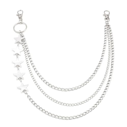 Metallic Star Waist Chain Female Pants Charm Chain Girl Tassels Body Aesthetic Pants Casual Wallet Belt For Jeans