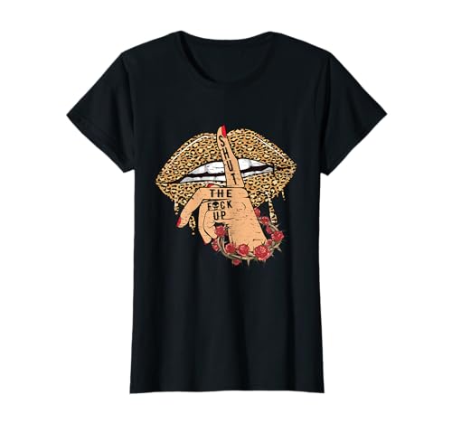 Damen Vintage Retro Leo Look Tattoo Rocker Feministin T-Shirt