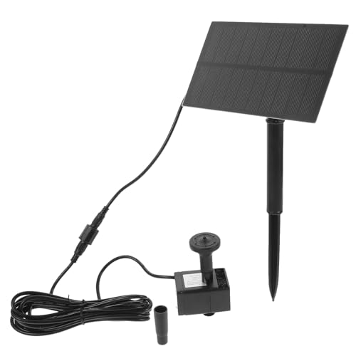 Toyvian Bomba de Agua Solar 1.5W para Fuente Cuadrada Panel Solar de Alta Eficiencia, Diseño Resistente y Múltiple Modo de Rociado, Adecuado para Jardín Exterior y Decoración de Estanques