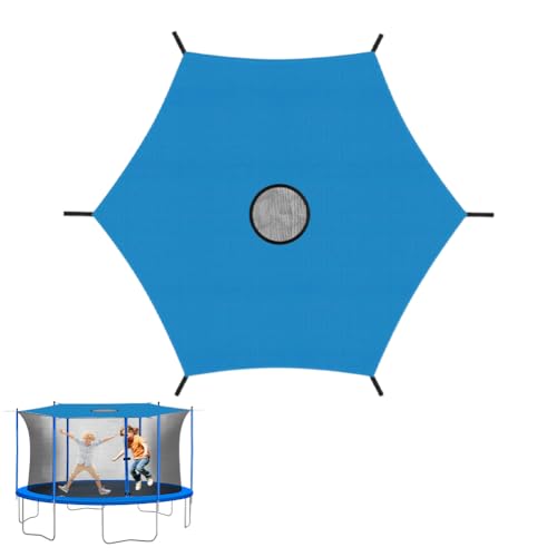 WAVATA Trampolin Überdachung Abdeckung, Trampolin Abdeckung 244cm Trampolin Sonnenschutz Abdeckung, Sonnensegel Trampolin Schattenabdeckung UV-Beständige Trampolin Zubehör