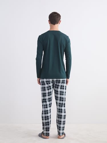 LC WAIKIKI Crew Neck Men's Pyjama Set - L - Navy