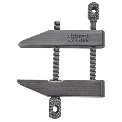 Image of Starrett Toolmakers Parallel Clamp - Ideal for Holding Work in Tapping and Drilling - 3 /4 inch Capacity, 21 /32 inch Throat Depth, Hardened Steel, Nice Finish - 161AA