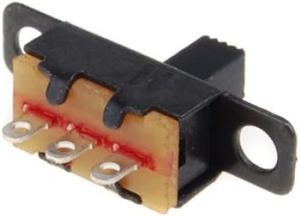 2 Position 3Pin SPDT Micro Miniature PCB Slide Switch Latching Toggle Switch for Small DIY Power Electronic Projects 20pcs (Black) 2 Position Slide 3Pin Miniature