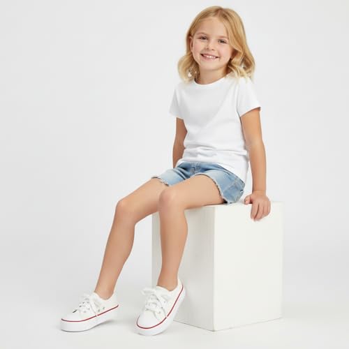 PATPAT Toddler Unisex Shoes Cotton Sneaker, Size 7, White by PATPAT - Used condition - Image 2