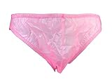Haian G-String For Mens PVC Underwear (Medium, Transparent Pink)