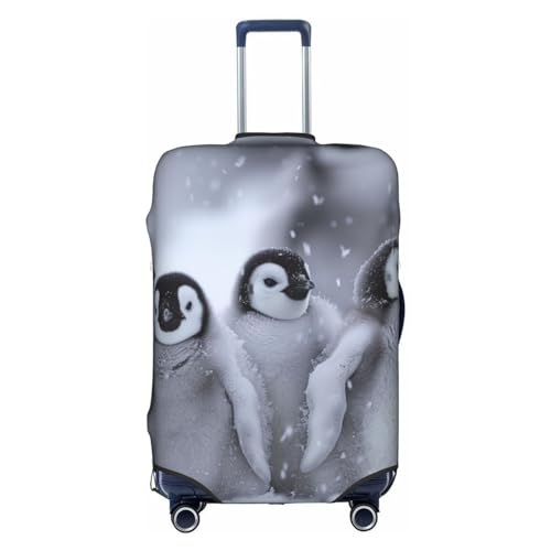 baby penguins Elastic Travel Luggage Cover Travel Suitcase Protective Cover