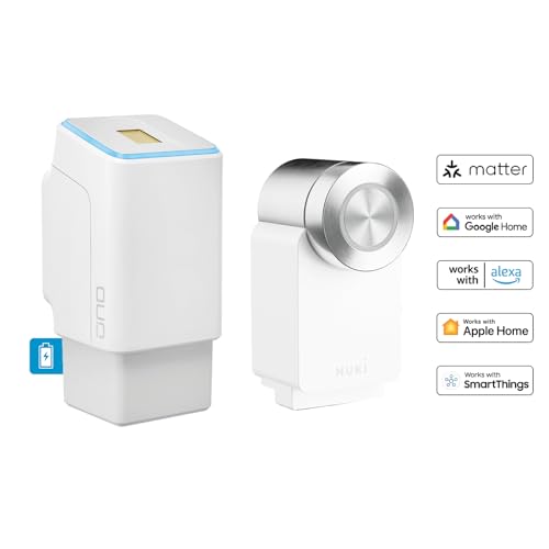 Vingerafdrukscanner EKEY UNO met accu en Nuki Smart Lock Pro 4e generatie, sleutelvrije deurvergrendeling wit - Afbeelding 3