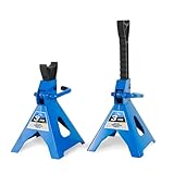 3 Ton (6,000 LBs) Automotive Jack Stands,Heavy Duty Steel Car Lifting Stand for Garages,Repair Shops,Adjustable Height 11.4'-16.8',1 Pair
