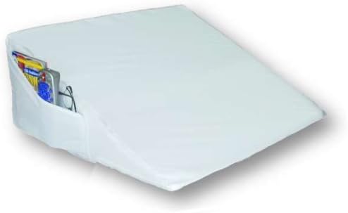 Rose Medical Bed Wedge - Foam Wedge Bed Pillow 25" x 23" x 12". Comes w/ white pillow cover