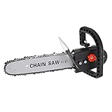 【Cadena de acero con alto contenido de carbono】: acero + plástico ABS, material de la barra de guía acero para resortes, material de la cadena acero con alto contenido de carbono, puede cortar madera de manera rápida y eficiente, el deflector de hierro puede evitar rayones y salpicaduras de madera, protegiendo efectivamente su seguridad.