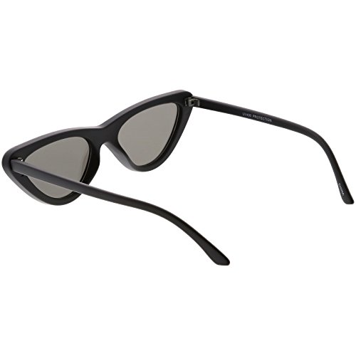 Image of zeroUV Women's Small Thick Neutral Colored Flat Lens Cat Eye Sunglasses 51mm