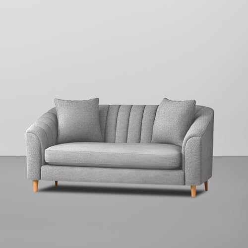 Image of Casaliving Doraldo 2 Seater Sofa Set for Living Room (Grey Colour Fabric) Premium Fabric Sofa for Living Room