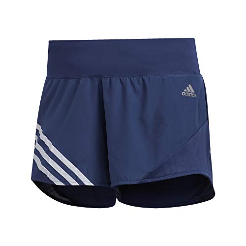 adidas Women's Run It 3-Stripes Short Tech Indigo Small 3