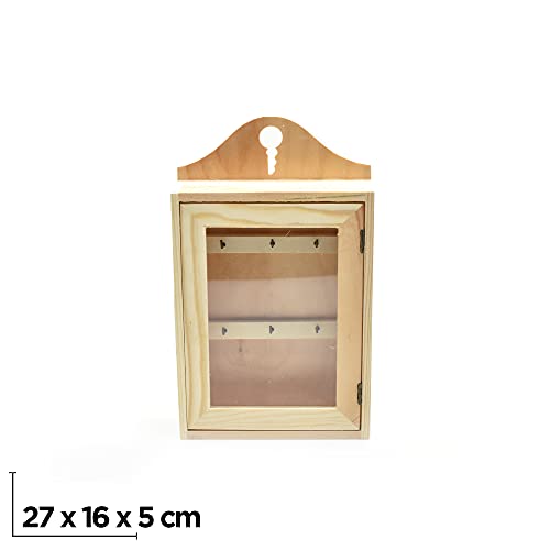 Takestop® Cassetta Porta Chiavi 1 Anta Vetro