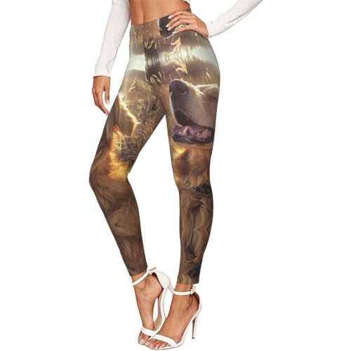 Leggings para mujer Golden Retriever suaves de gimnasio y senderismo