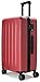 90FUN Handgepäck Koffer, Leichter Hartschalen Trolley mit TSA-Zahlenschloss, 55,5 x 37,5 x 22,3 cm, Größe S, Rot