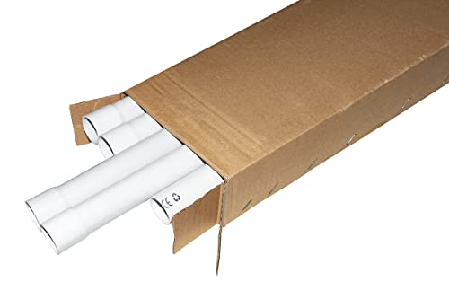Link LK8043210 - Paquete de 10 Tubos de conducto para Cables, diámetro Exterior PVC rígido, Blanco, 32 mm x 1 m