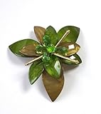 Baesics® Haarspangen Damen Haarklammer Lilie Smaragd, 2-in-1 Haarclip...