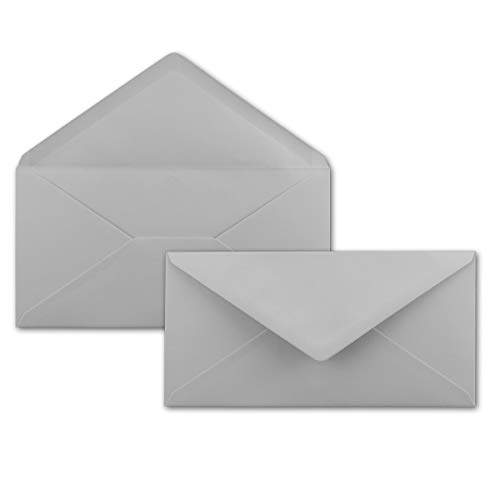 FarbenFroh by Gustav Neuser 25 x A4 Writing Paper Sets with DIN Long Envelopes, Wet Seal, Light Grey - Image 4